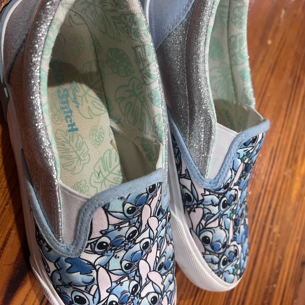Kids Slip-On Shoes - Blue and Silver Size 3